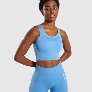 *Pack of 2*Gymshark Seamless Crop Workout Top Sports Bra Size Small Blue Red